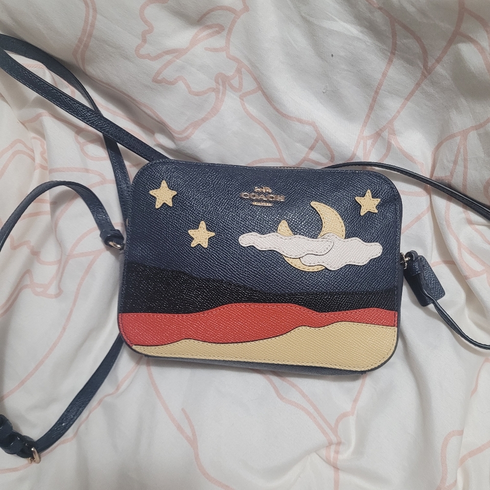 Coach Mini Camera Bag in Desert Night Postcard Print